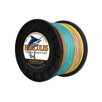 HERCULES 2000M 2187Yds Multicolor 10lb-250lb PE Braid Fishing Line 12 Strands HERCULES